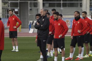 Soriano en el entrenamiento de hoy.