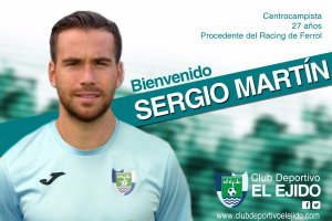 Anuncio del CD El Ejido con el fichaje de Sergio Martín.