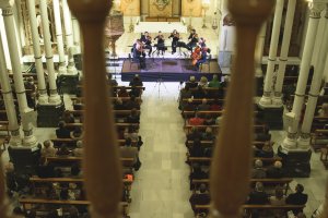 150 personas se dieron cita en la Iglesia de la Compañía de María para asistir a una de las interpretaciones más fabulosas del Octeto de la OCAL de l