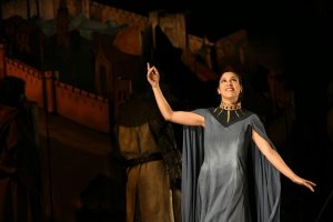 "La conquista de Jerusalén", de Antiqua Escena, durante su paso en 2016 por la Alcazaba.