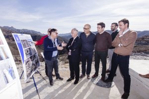 Visita del presidente de Diputación a las obras.