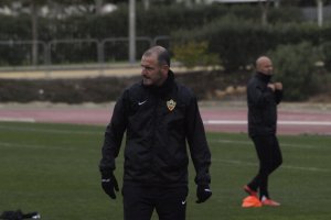 Soriano en el entrenamiento de este jueves.