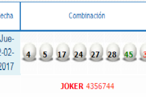 Imagen del boleto premiado.