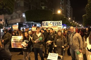 Ayala, en la manifestación de las mareas el miércoles en Almería.