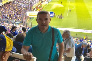 Vizcaíno en la Bombonera en noviembre de 2016.