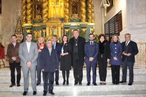 José Hernández Mosquera, Juan José Alonso, Antonio Pérez Lao, Francisco Balcázar, Carmelo Rodríguez, la pregonera, Magdalena Cantero, pregonera; Juan