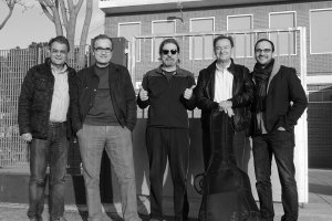 El grupo Pepe Soto, Moisés Ruiz, Andrés Ruiz, Rodolfo Miranda y Jorge Ruiz.  (Foto: R. M.)