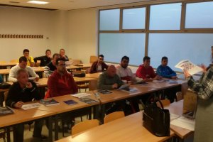 Los alumnos en su primera clase.