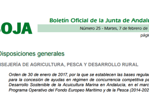 La orden regional que expone las bases reguladoras para la concesión de ayudas al desarrollo de la pesca marina.