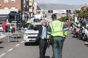 José Manuel Muñoz en la línea de meta de Roquetas en la edición de 2016.