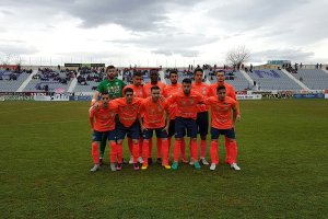 Once titular del Club Deportivo El Ejido en el choque ante el Real Jaén.