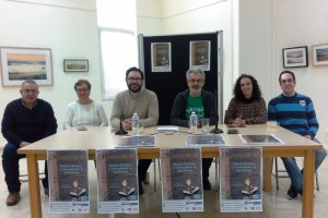 José Sierra y Loli Ruiz (Mcep), Cristóbal Díaz, José Carlos Molina (Ustea), Julia Cáceres (CGT) y Alfonso Martínez (CCOO).