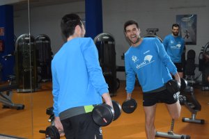 Casimiro en el gimnasio.