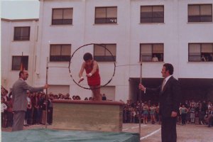 Evento deportivo celebrado en el colegio Virgen del Saliente en el año 1977. Foto: Ángel Alfonso