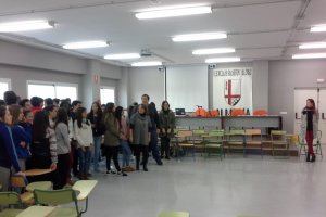 Alumnos de 4º de la ESO del IES Nicolás Salmerón en un taller sobre igualdad.