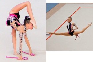 María Jiménez y Valeria Márquez con el Club Gimnasia Rítmica El Ejido.