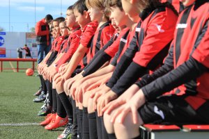 Los chicos en la sesión de fotos.