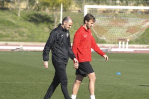 Soriano y Motta en el campo Anexo.