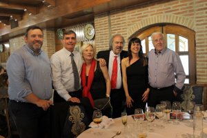 Paco Rueda en la cena de gala con las fuerzas vivas del basquet.