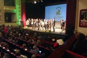 Acto de entrega de distinciones en el Teatro Cervantes de Almería.