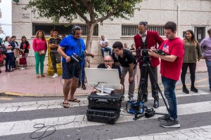 Visionando el material rodado en Garrucha.