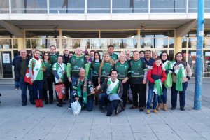 Aficionados de Unicaja Almería en Leganés.