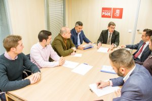 Reunión celebrada en la sede provincial del PSOE.