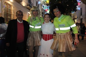 Manuel Flores, teniente de alcalde de Felix; Norman Plaza, director de la Chirigota Taratachín; Ana Martínez Labella, concejala de Cultura de Almería
