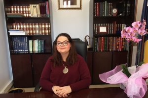 La alcaldesa, María Isabel López, en su despacho oficial.