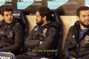 Diáligos en el banquillo del Real Madrid.