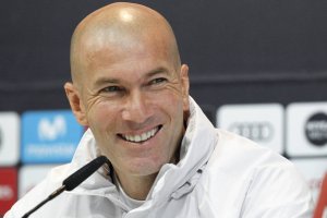 Zidane en la rueda de prensa.