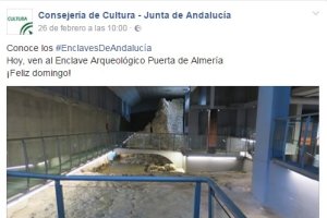 Mensaje de la Consejería de Cultura en Facebook.