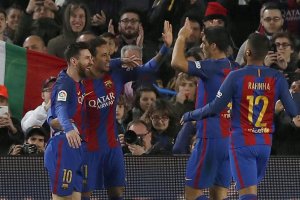 Celebración del 1-0.