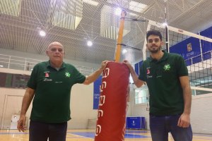 Piero y Arabisen preparados para animar a la afición.