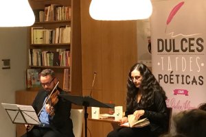 Amalia Bautista y Salvador Esteve el pasado jueves en La Dulce Alianza.