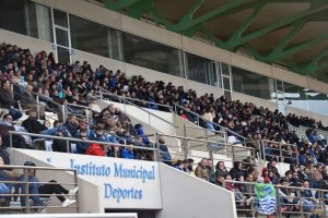 Afición del CD El Ejido en Santo Domingo.