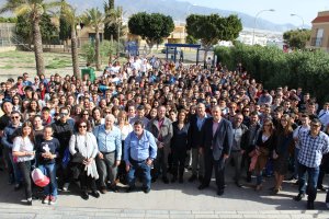Foto de familia de los participantes en la edición provincial de las Olimpiadas Matemáticas Thales que han tenido lugar en el IES Santo Domingo de El