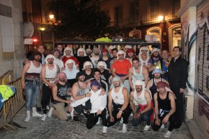 Los 42 costaleros del paso de Cristo, del Señor Cautivo de Medinaceli, Hermandad del Prendimiento.