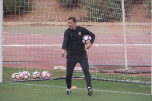Ramis, en el entrenamiento de este lunes.