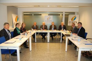 Reunión de empresarios a la que acudió José Cano.