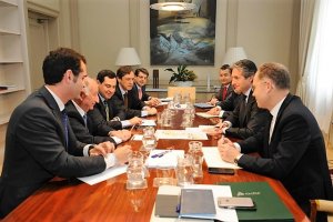 Reunión esta mañana en la sede de Fomento.