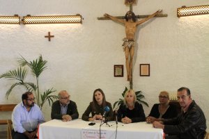 Ayer en la parroquia de Santa María de Belén con Salvador Ayala, Juan Cruz, Ana Martínez Labella, Carmen Méndez, Josefa Torres y Juan Antonio Barrios