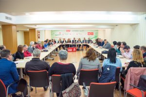 encuentro celebrado ayer en el PSOE de Almería.