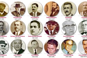 Alcaldes de la historia reciente de Serón los que se conserva fotografía.