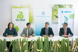 Los representantes de las tres entidades han estado presentes en el acto de la firma del convenio.