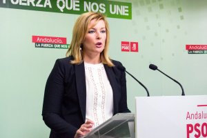 Teresa Piqueras durante su comparecencia pública.