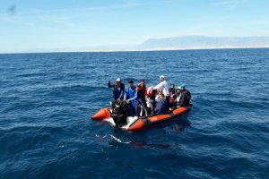 Rescate de la patera frente a las costas de Poniente