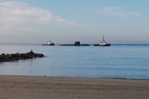Entrada del submarino a puerto.