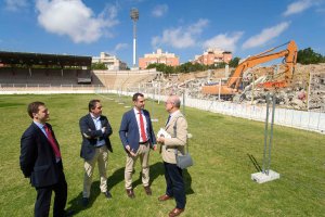 Visita del alcalde Ramón Fernández-Pacheco a las obras del estadio