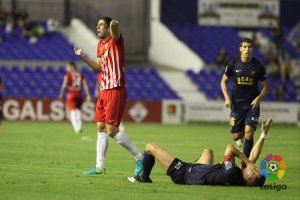 Juanjo en su primer partido como titular en La Condomina ante el UCAM.